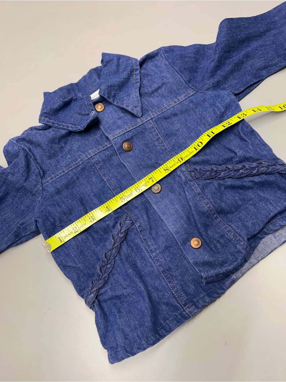Kids Blue soft Button-Front Jacket - Picture 3 of 5